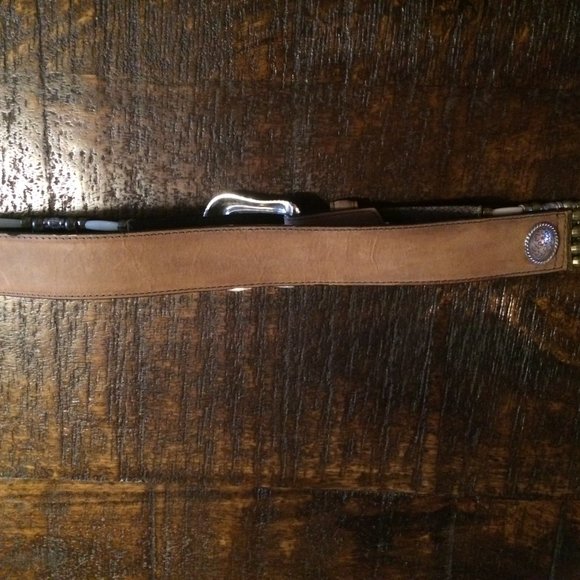 Size 40- Western vibe Nocona Leather brown belt - Picture 5 of 10